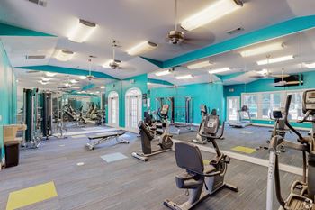 Fitness center with cardio and resistance equipment